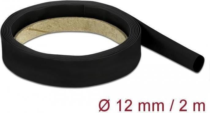 Delock krimpkous, zwart, 2 meter x 12 mm