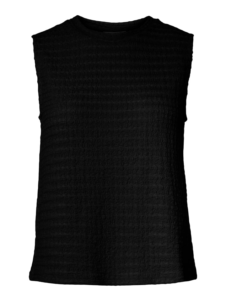 Pieces Top in Schwarz - L