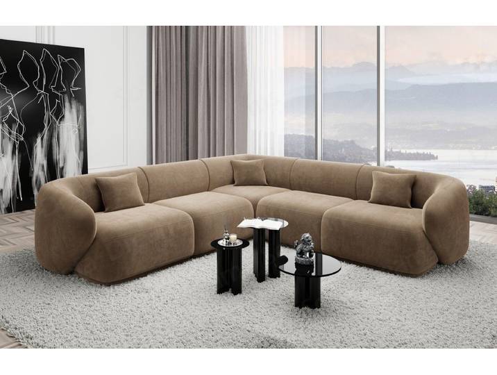 Sofa Dreams Ecksofa Polster Design Samtstoff Sofa Marbella L Form Stoffsofa, Loungesofa