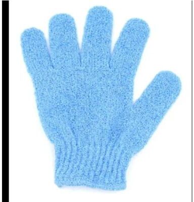 Uplift Essentials Dual Action Exfoliating & Smoothing Bath Mitts blue