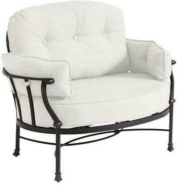 Replacement Cuddle Chair Cushion 4-Piece Set - Box Edge, Canvas White Sunbrella - Ballard Designs