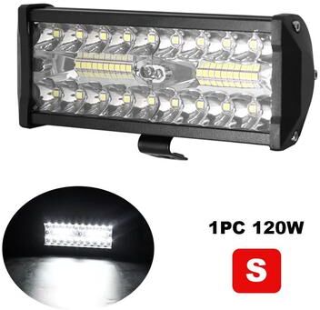 Uplifted Finds 120W High Intensity LED Light Bar   6000LM Spot & Flood Beam Work Light For Offroad, Marine & Industrial Use 1 Pc 120w