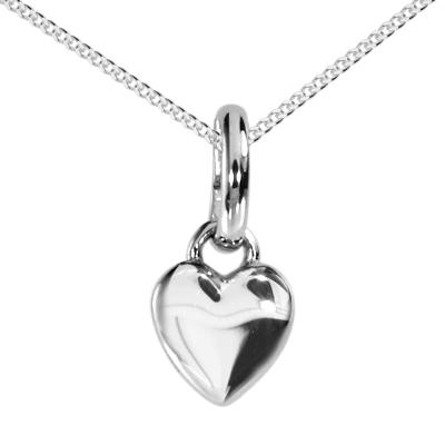 Kette mit Anhänger OSTSEE-SCHMUCK "Ostsee-Schmuck Kette mit Anhänger kleines Herz 5 mm" Gr. 45, silber, Halsketten, Damen, 45cm, Silber 925 (Sterlingsilber), L: 40