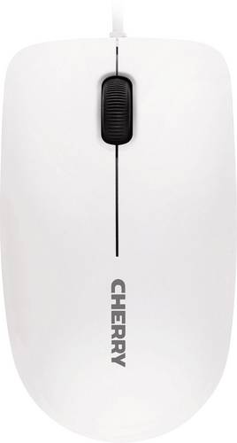 CHERRY MC 1000 Maus USB Optisch Weiß, Grau 3 Tasten 1200 dpi