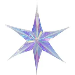 Decoris, Weihnachtsfiguren, Dekohänger - Stern - irisierend - ca. 30 cm