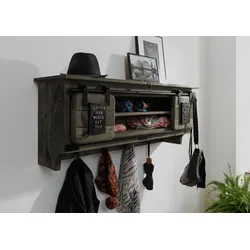 Wandgarderobe Mango 115x30x45 grau lackiert RAILWAY  #259