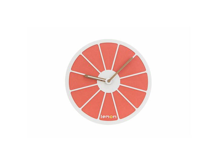 Onzeno Wanduhr Design Rot 29/29 cm, 29x29x1 cm, Dekoration, Uhren, Wanduhren