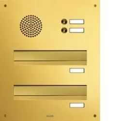 Elcom 3253102 AMT-2/1 Mauerdurchwurf-Briefkastenfront für Türlautspr. 2/1 PVD-messing ESTA