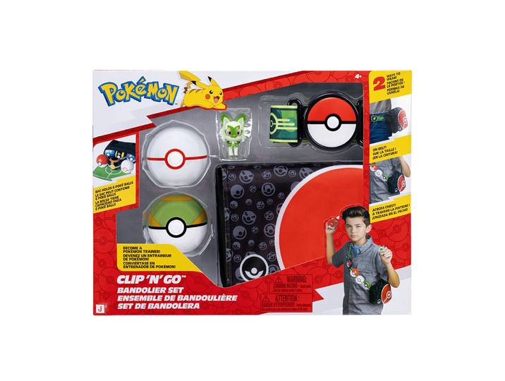 POKEMON Set Bandoulière - Marillou avec une Super Ball et une nest Ball