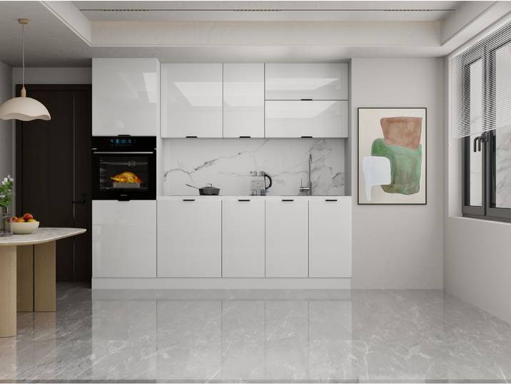 ROYAL24_MARKT Küchenzeile – 240 cm – Lunara – Ohne Arbeitsplatte & Elektrogeräte, (Set), Top Qualität - Modernes Design - Feinste Materialien