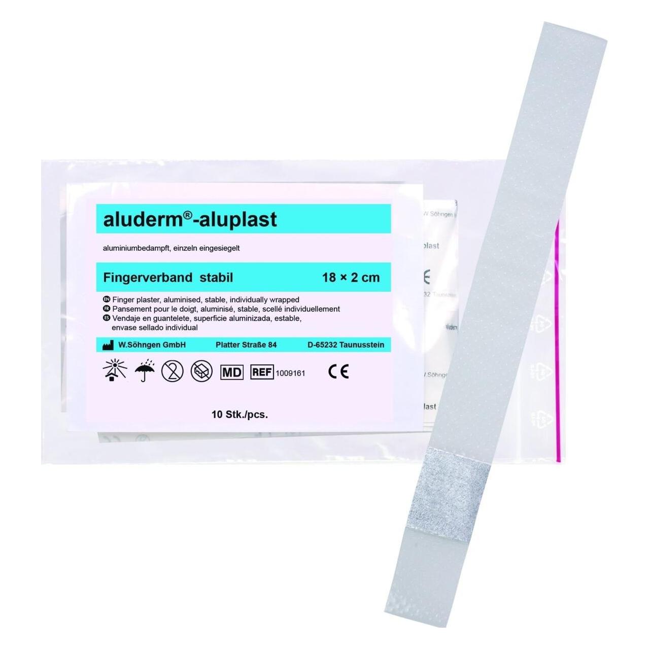 Aluderm Universalpflaster aluplast 2 x 18 cm (B x L) nicht wasserdicht nicht elastisch weiss 10 St./Pack. (10x) (1009161)