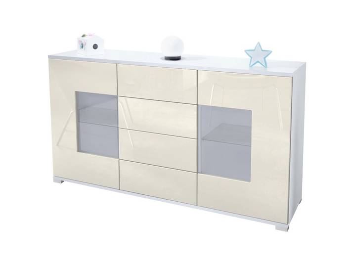 SIDEBOARD Grömitz Creme Hochglanz