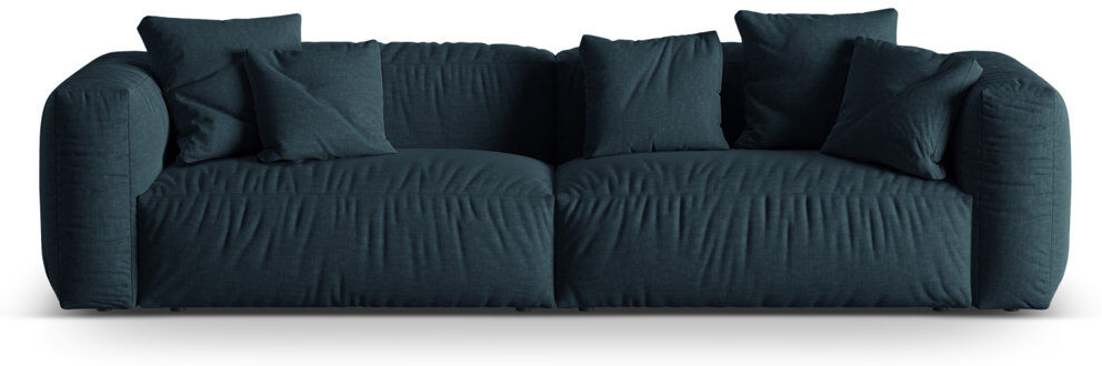 Brayden Studio Carlens 4 Seater Sofa Blue Jeans/Structured Fabric 4
