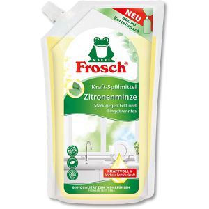 Frosch Spülmittel Spül-Gel, Zitronenminze, Bio-Qualität, kraftvoll, pH-neutral, Nachfüller, 800 ml