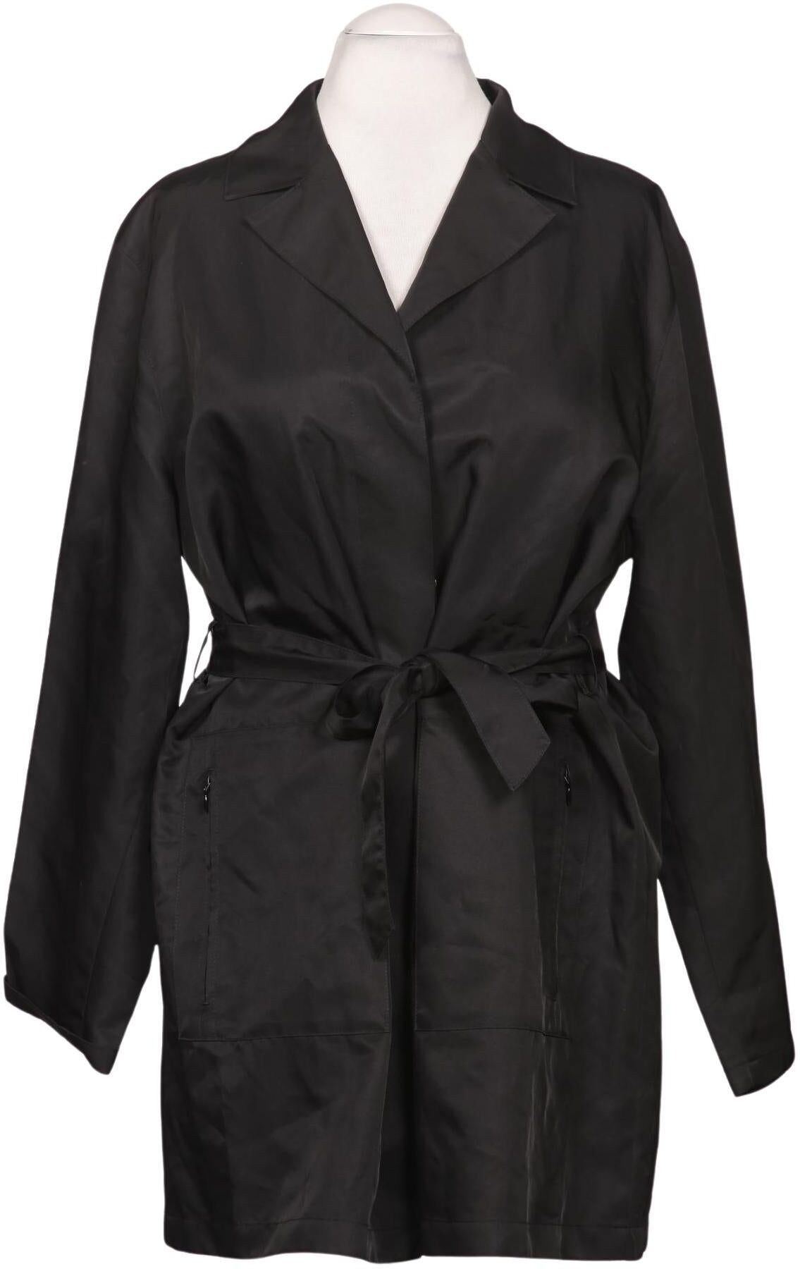 Marks & Spencer Damen Mantel, Schwarz, Gr. EU 46, Synthetik - Second Hand