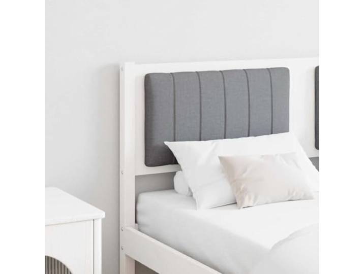 RJPLMFV Kopfteil für Bett, massives Kiefernholz, Weiß, 135 cm Polyester-Polsterung, fertige Rückseite, pflegeleicht, moderner Stil