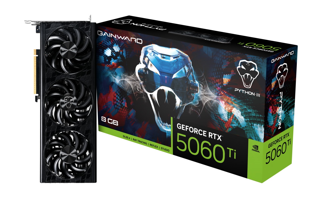GAINWARD GeForce RTX 5060 Ti Python III Grafikkarte 8 GB