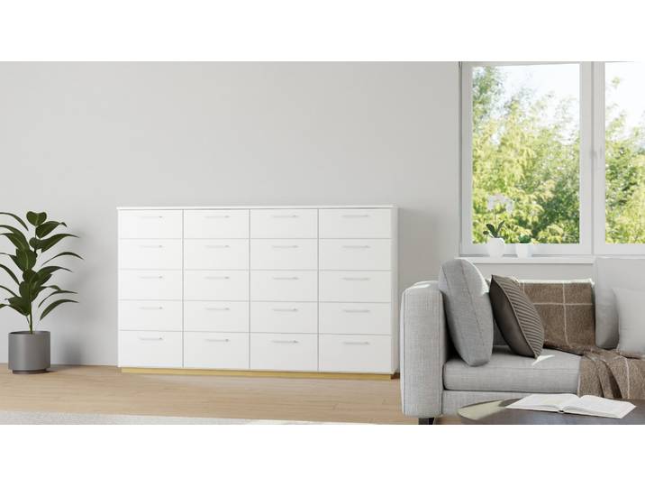 Apothekerkommode nach Maß von Pickawood MDF Beschichtet MDF Weiß matt