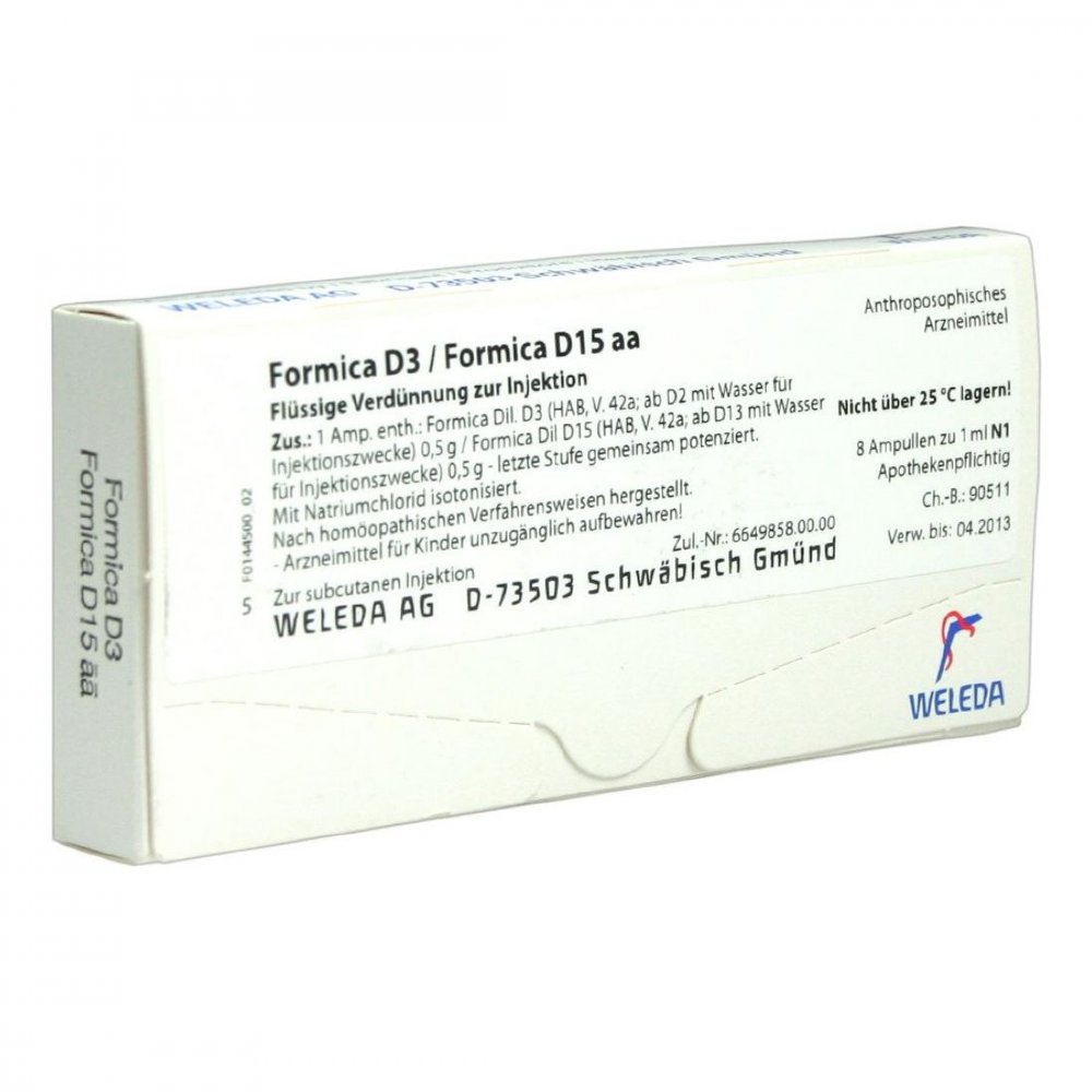 WELEDA AG Formica D3 / Formica D15 aa Ampullen 01622637