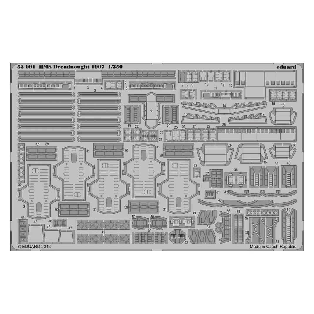 Eduard HMS Dreadnought 1907 for Trumpeter (53091)