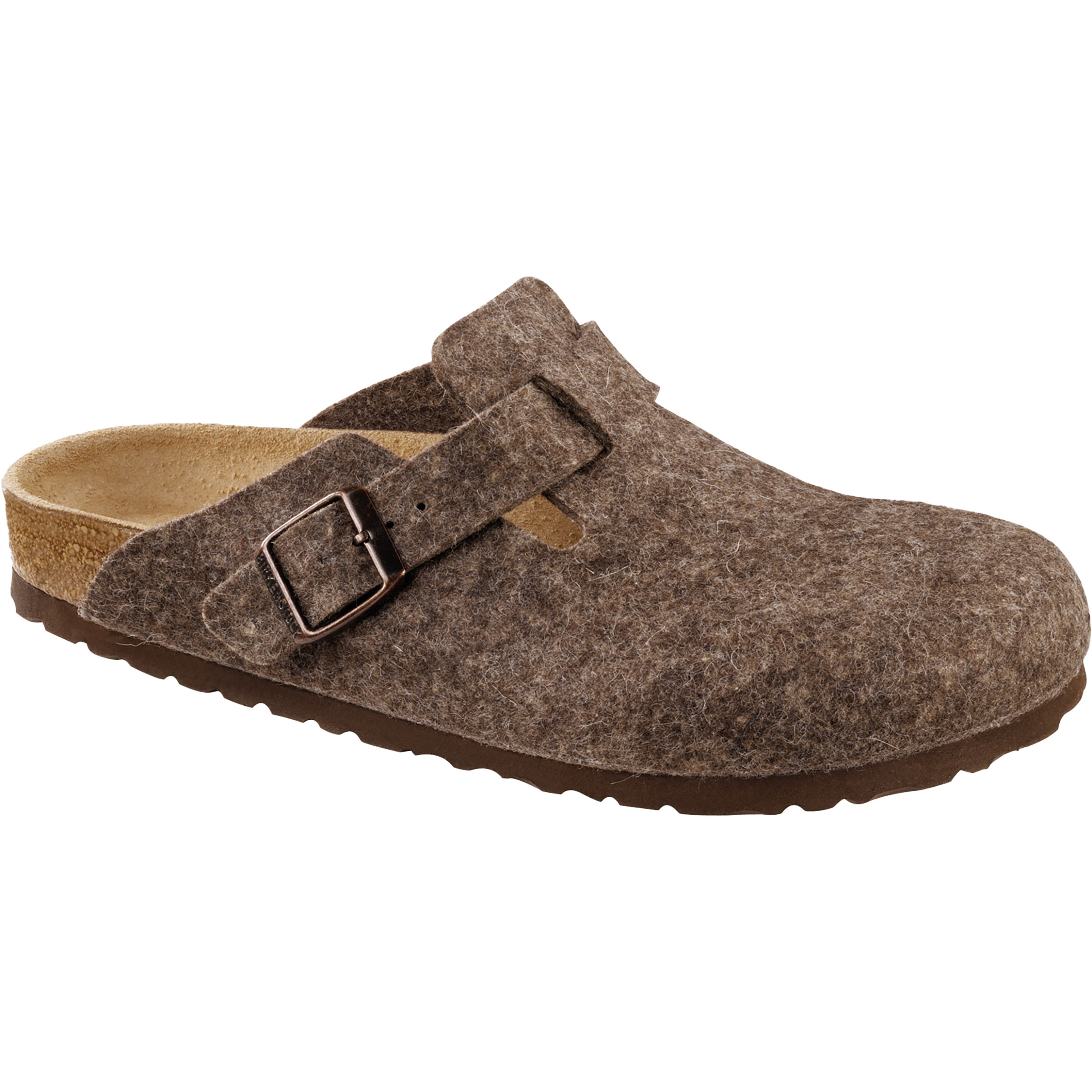 Birkenstock Boston Wool Regular Hausschuhe Hüttenschuhe braun Größe 42 Lifestyle