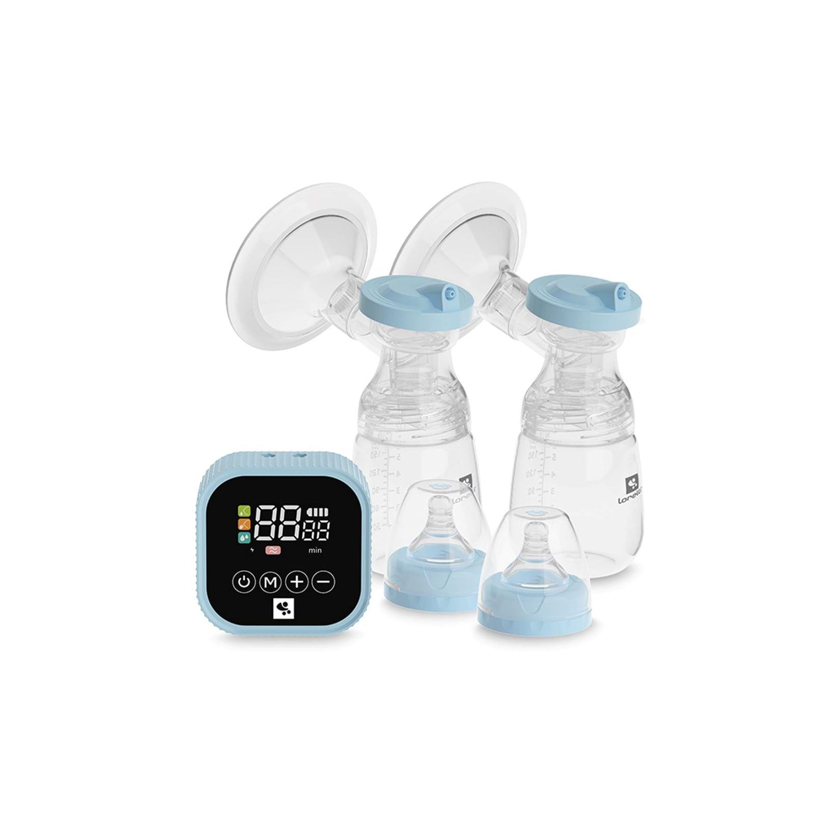 Lorelli Doppelmilchpumpe Eva elektrisch Fassungsvermögen 180ml USB-Kabel Timer blau