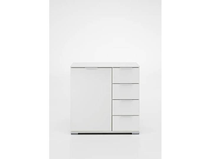 möbelando Kombikommode >Nadja< (BxH: 81x83 cm) in Weiss - 81x83cm (BxH)