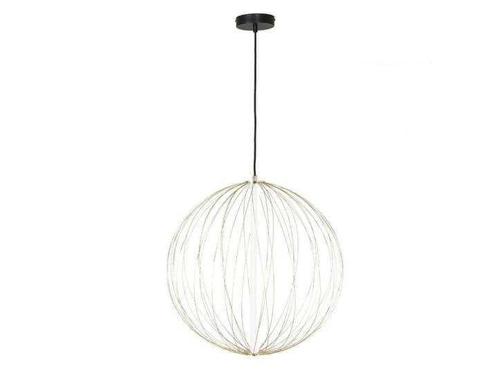 Signature Metallische Aufhängung Atom D.60cm, Goldfarben, Metall, LED integrated, 60x190x16 cm, Lampen & Leuchten, Innenbeleuchtung, Deckenleuchten, Deckenleuchten