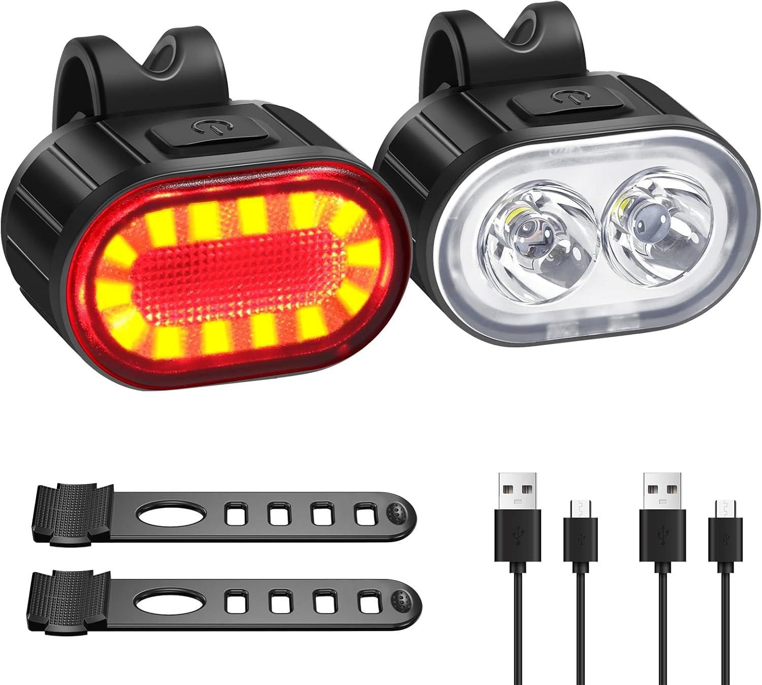 oCreon Led-fietsverlichting voor achterzijde, USB-oplaadbaar, IPX4 waterdicht, geschikt voor diverse fietsen en MTB