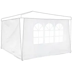 relaxdays 2er-Set Seitenteile für Pavillon 3x3m weiß