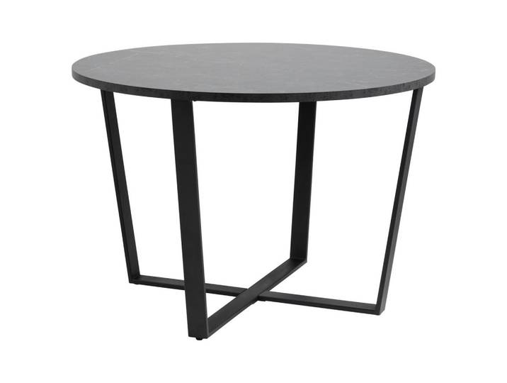 Carryhome Esstisch, Schwarz, Holzwerkstoff, rund, eckig, 110x75x110 cm, Esszimmer, Esstische, Esstische