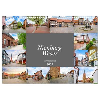 Nienburg Weser Impressionen (Wandkalender 2027 DIN A3 quer), CALVENDO Monatskalender