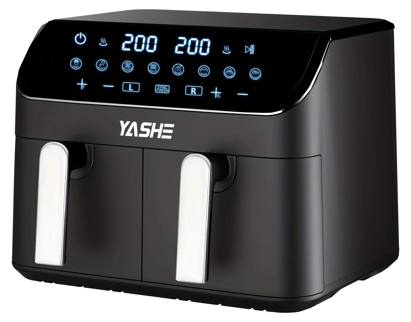 Selius Dubbele Airfryer Zwart - 9L Capaciteit
