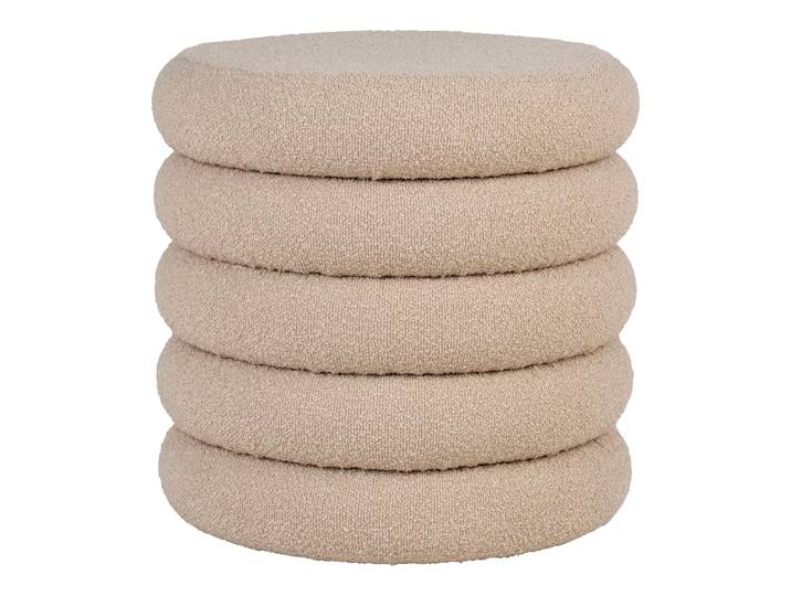 Beistellhocker Lorea Bouclé Beige - Beige - Bouclé - Luxusbetten24