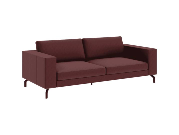 Stilvolles Sofa Domino Stoff dunkelviolet B 220 cm T 98 cm - Möbel Konfigurator: Traummöbel individuell zusammenstellen - Sofa