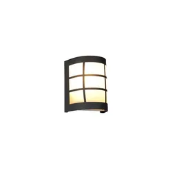 Wandleuchte Wandlampe Flurleuchte Edelstahl schwarz Gitter H 16,5 cm