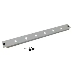 Helos LWL 19" Breakoutbox Frontplatte 6-Fach Blende unbestückt, grau