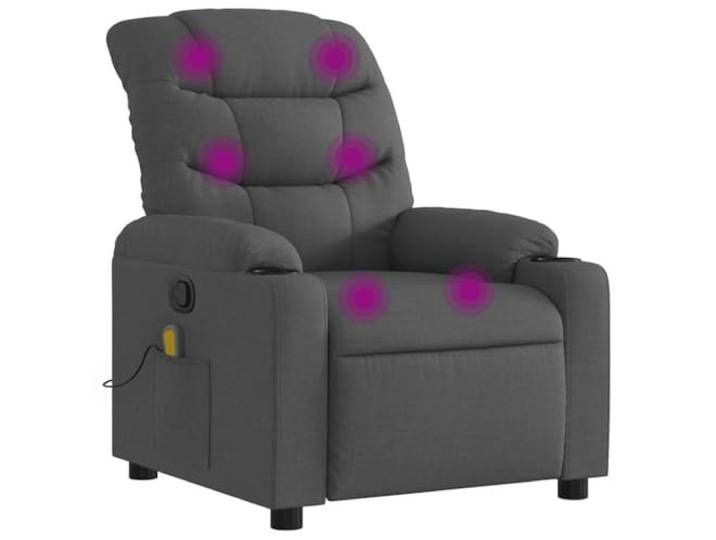 vidaXL Massagesessel Dunkelgrau Stoff