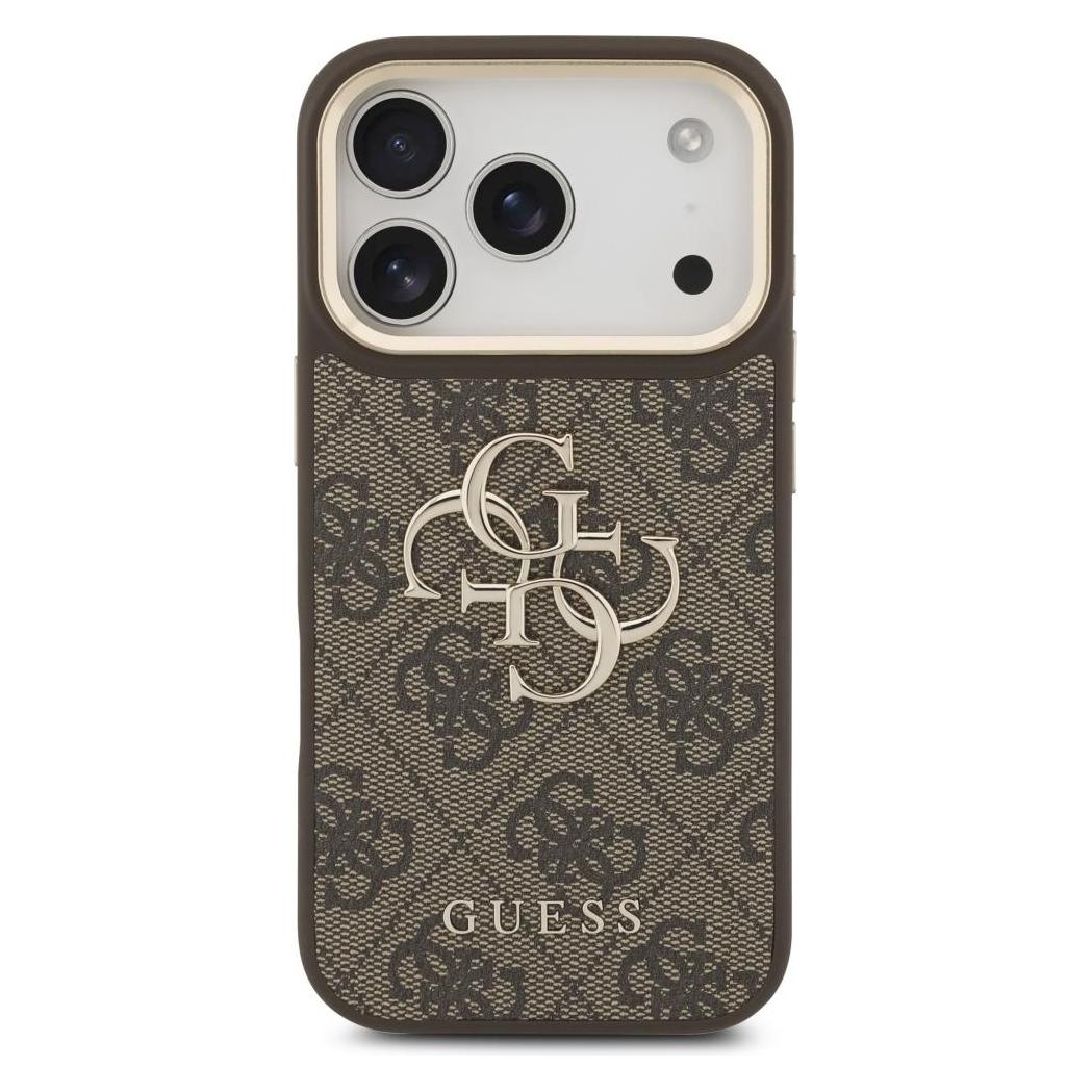 Guess - Big 4G Classic Logo with Big Strap Metal Buttons (GUHCP17LP4G4BCSW) - iPhone 17 Pro - Brown (Apple iPhone 17 Pro) (GUE005122)