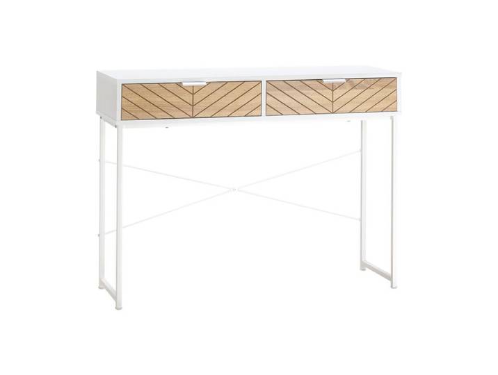 HOMCOM - Table Console - Panneaux de particules - 100x30x75cm - Blanc