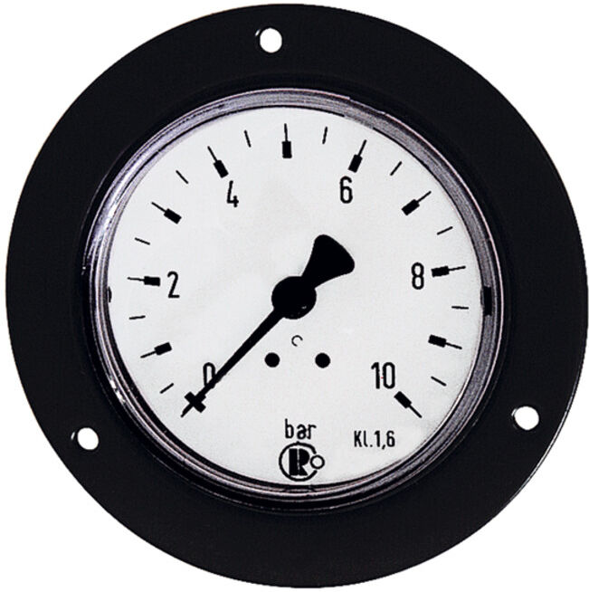 Riegler Standardmano., anneau frontal noir, G 1/4 arrière, 0 - 6,0 bar, Ø 50 (324/50)