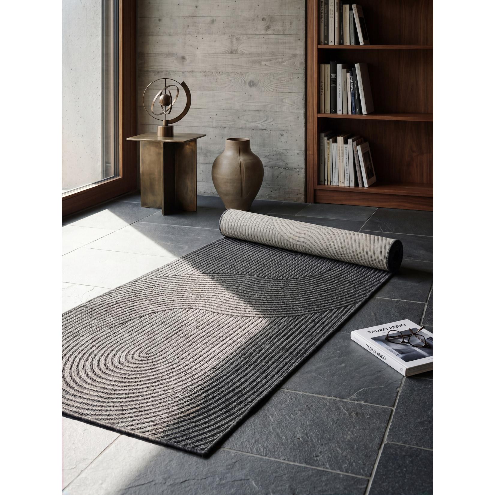 Läufer Pflegeleicht Anthrazit 80x150 cm - BORNO Kadima Design