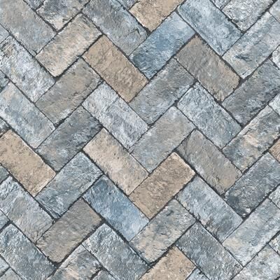 Galerie Wallcoverings Just Kitchens Herringbone Brick Design Vinyl on Non-woven Matte Wallpaper Roll
