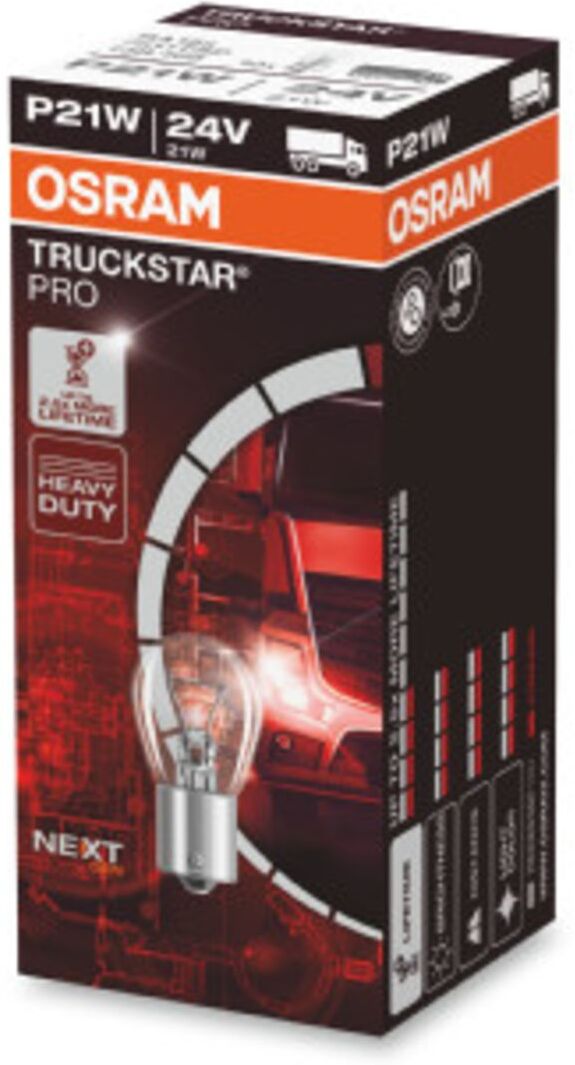 Ams-Osram Glühlampe Sekundär OSRAM P21W Truckstar Pro NextGen 24V, 21W, 10 Stück
