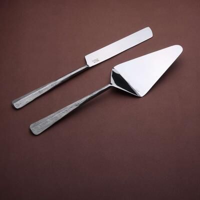 INOX ARTISANS INOX Ridge Cake Serving 2 Pc. Set