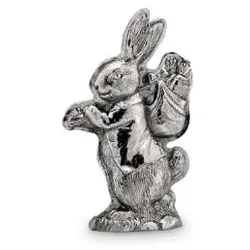 Hase Junge mit Karotte Kunststein 12,0 x 6,0 x 20,5cm