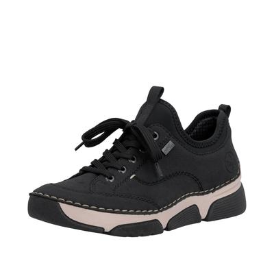 Slip-On Sneaker RIEKER, Damen, Gr. 36, schwarz, Lederimitat, Schuhe, Slipper, Schlupfschuh, Freizeitsneaker mit rieker TEX-Membrane