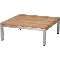 Diamond Garden Loungetisch GOMERA 82,5 x 82,5 cm, Edelstahl / Teak