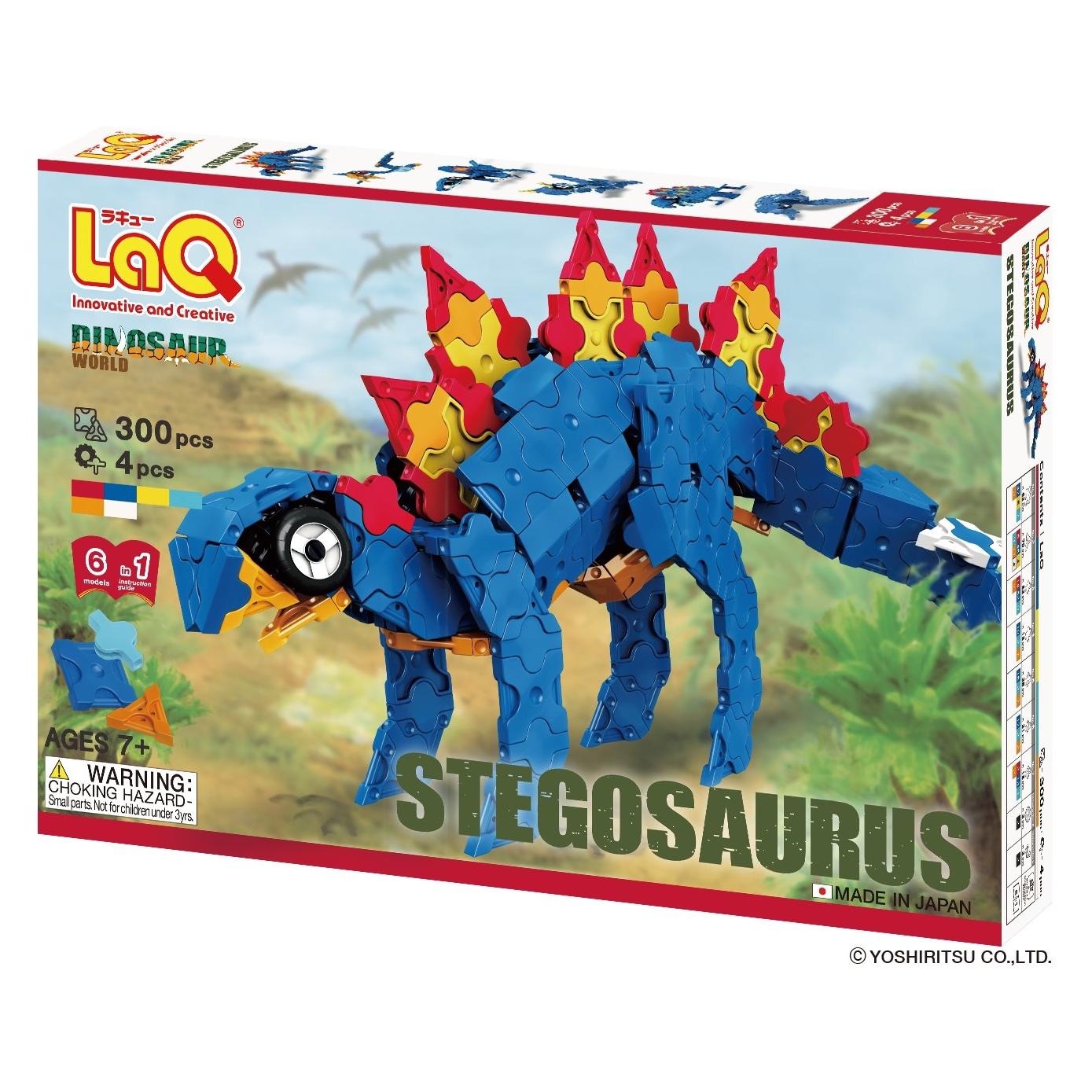 LaQ Japanese Educational Constructor "Dinosaur Stegosaurus" (300 Teile, 4 "Hamacron"-Teile (Räder un (B00XSL6J0I)