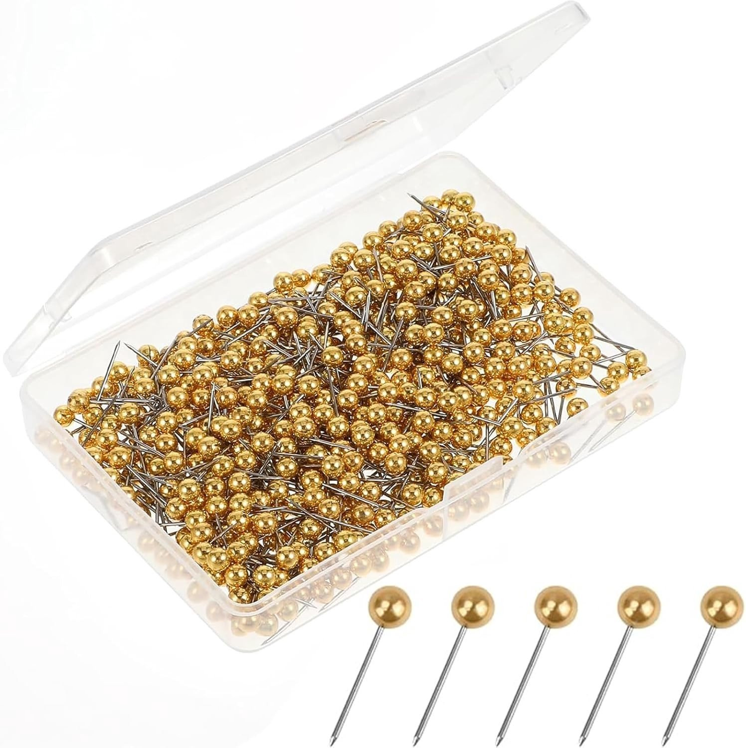 500 Stuks Gouden Push Pins voor Wereldkaarten en Pinborden